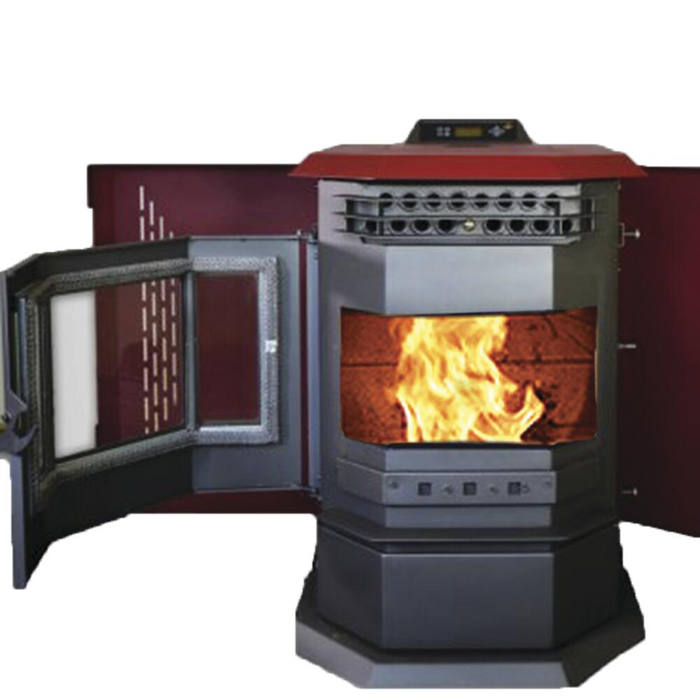 HP22 2,800 sq. ft. EPA Certified Pellet Stove with Auto Ignition 55 lb Hopper Burgundy New