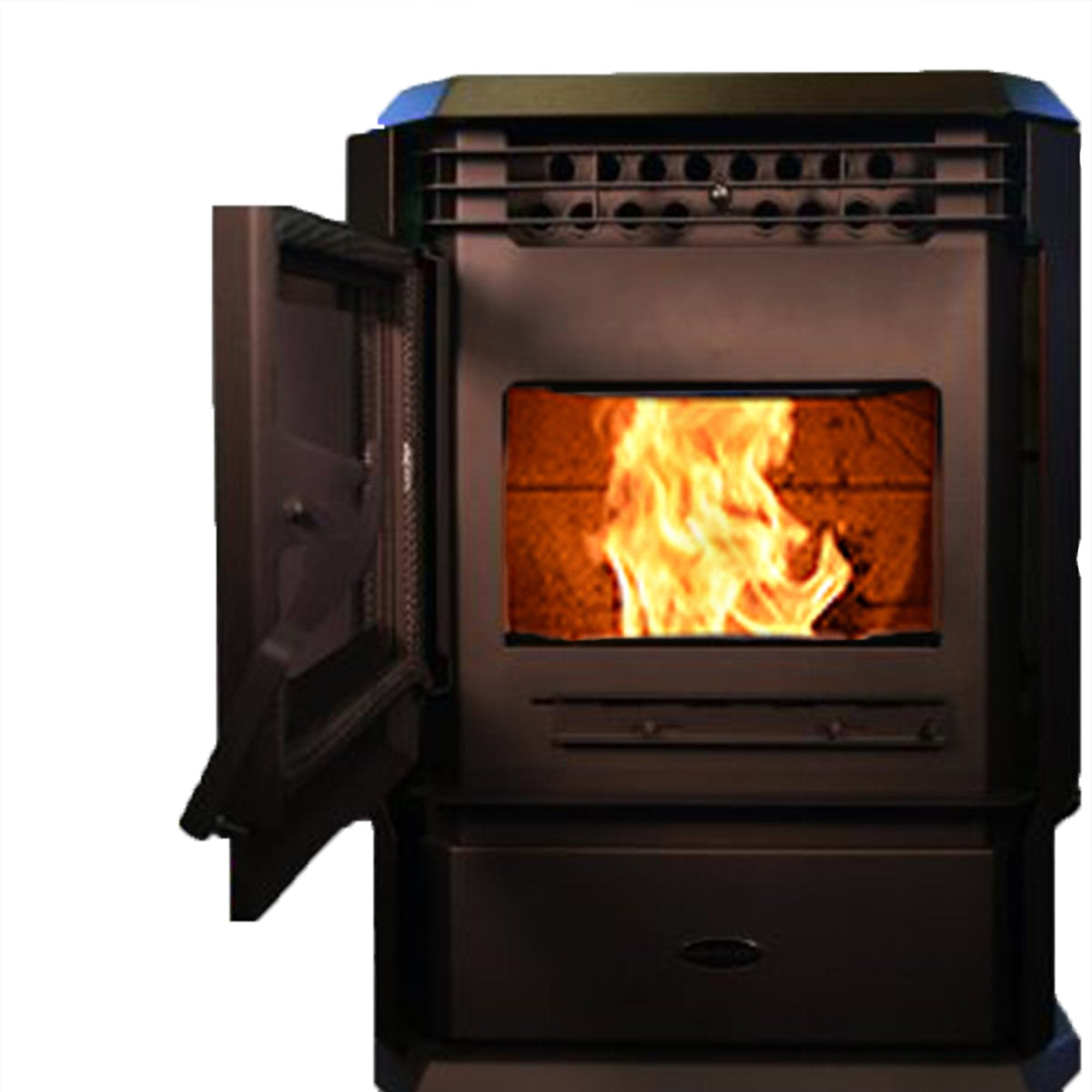 HP61 3,000 sq. ft. EPA Certified Pellet Stove with Auto Ignition 51lb Hopper Brown New