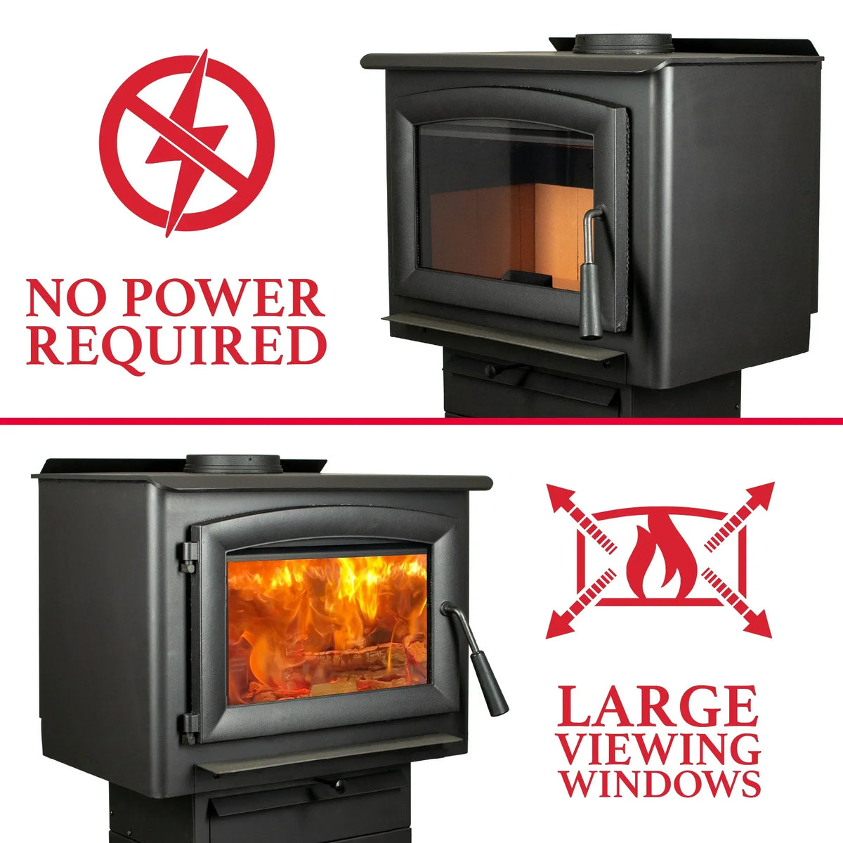 AW1120E-P EPA Certified 1,200 sq. ft. Wood Stove New