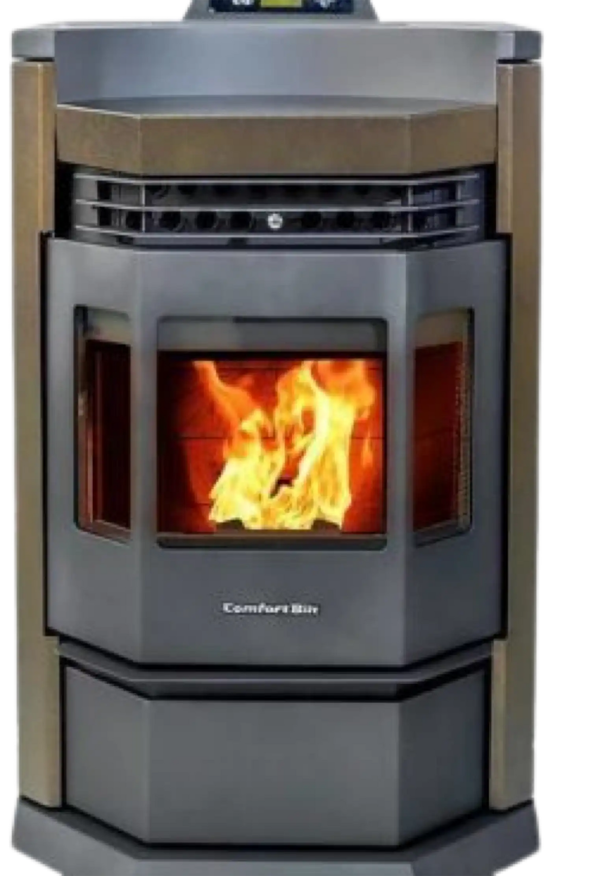 HP22-N 2,800 sq. ft. EPA Certified Pellet Stove with Auto Ignition 80 lb Hopper Capacity Brown New