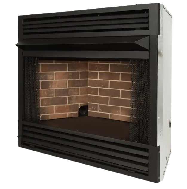 Universal Circulating Zero Clearance 32 in. Ventless Dual Fuel Fireplace Insert New