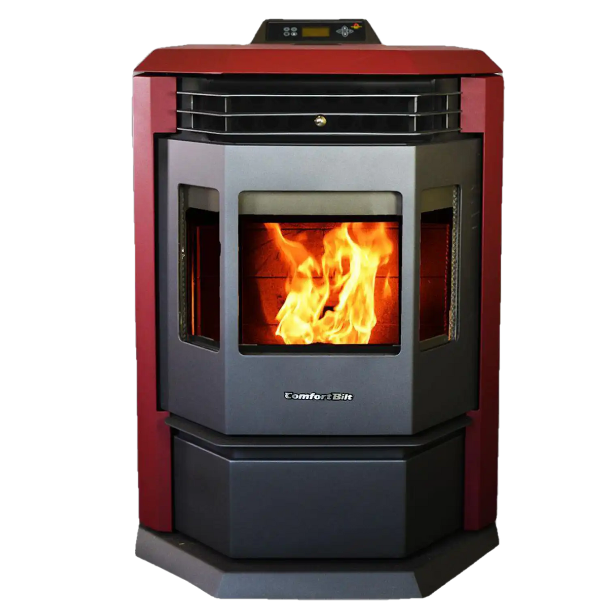 HP22 2,800 sq. ft. EPA Certified Pellet Stove with Auto Ignition 55 lb Hopper Burgundy New