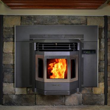 HP22I-SS 2,800 sq. ft. Pellet Stove Fireplace Insert 47 lb Hopper Capacity Black New