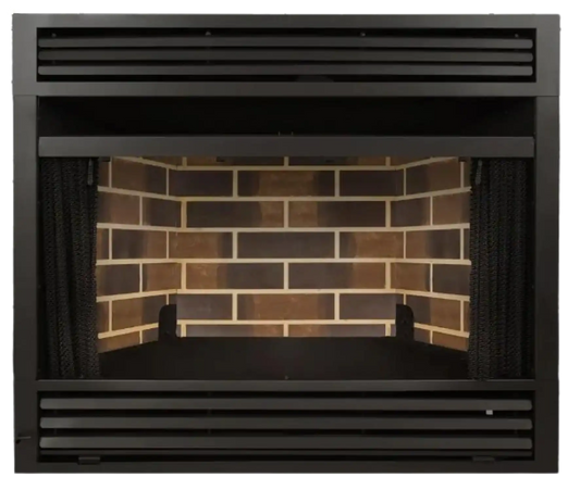 Universal Circulating Zero Clearance 32 in. Ventless Dual Fuel Fireplace Insert New