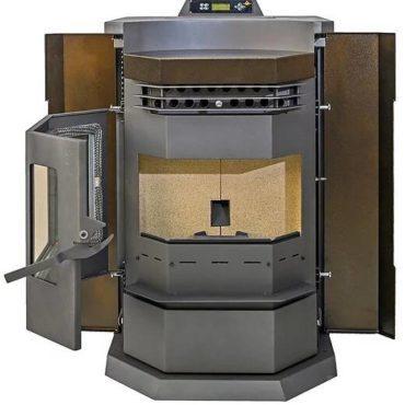 HP22-N 2,800 sq. ft. EPA Certified Pellet Stove with Auto Ignition 80 lb Hopper Capacity Brown New