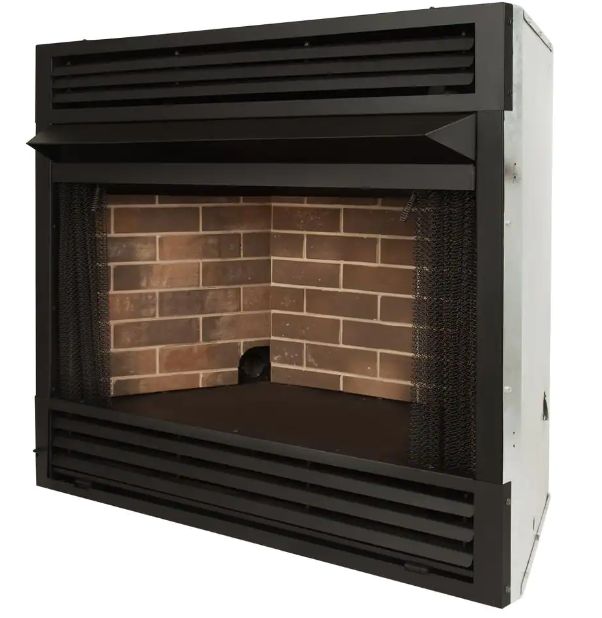 Universal Circulating Zero Clearance 36 in. Ventless Dual Fuel Fireplace Insert New