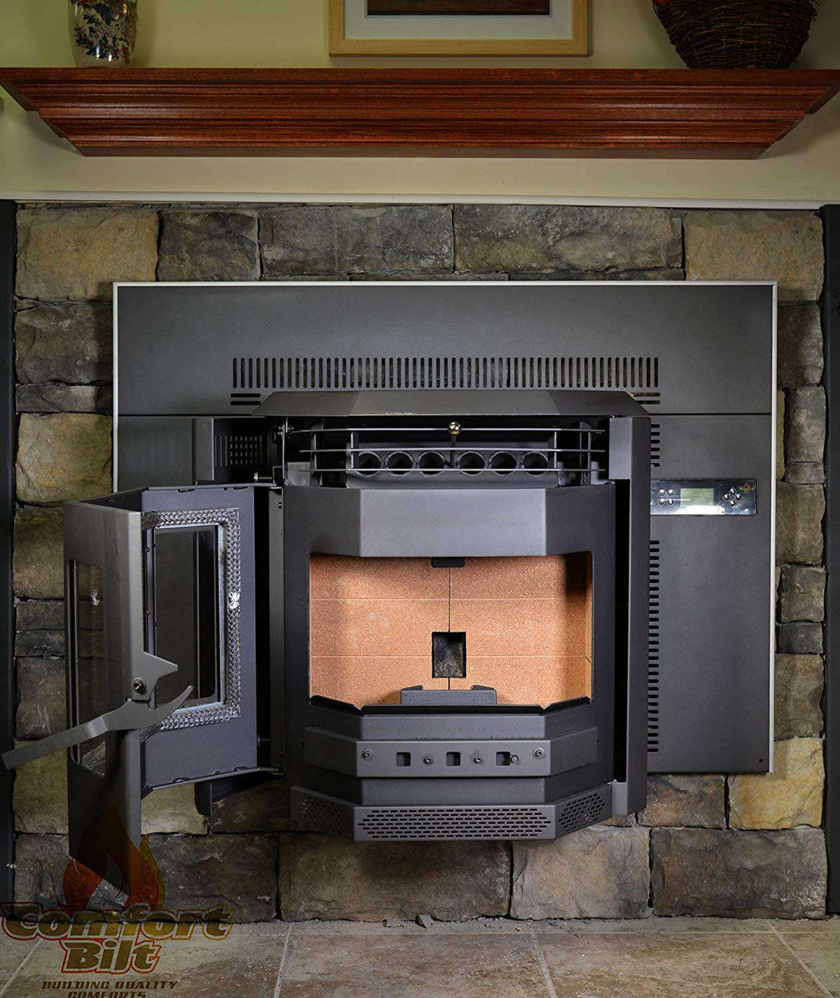 HP22I 2,800 sq. ft. Pellet Stove Fireplace Insert 47 lb Hopper Capacity Black New