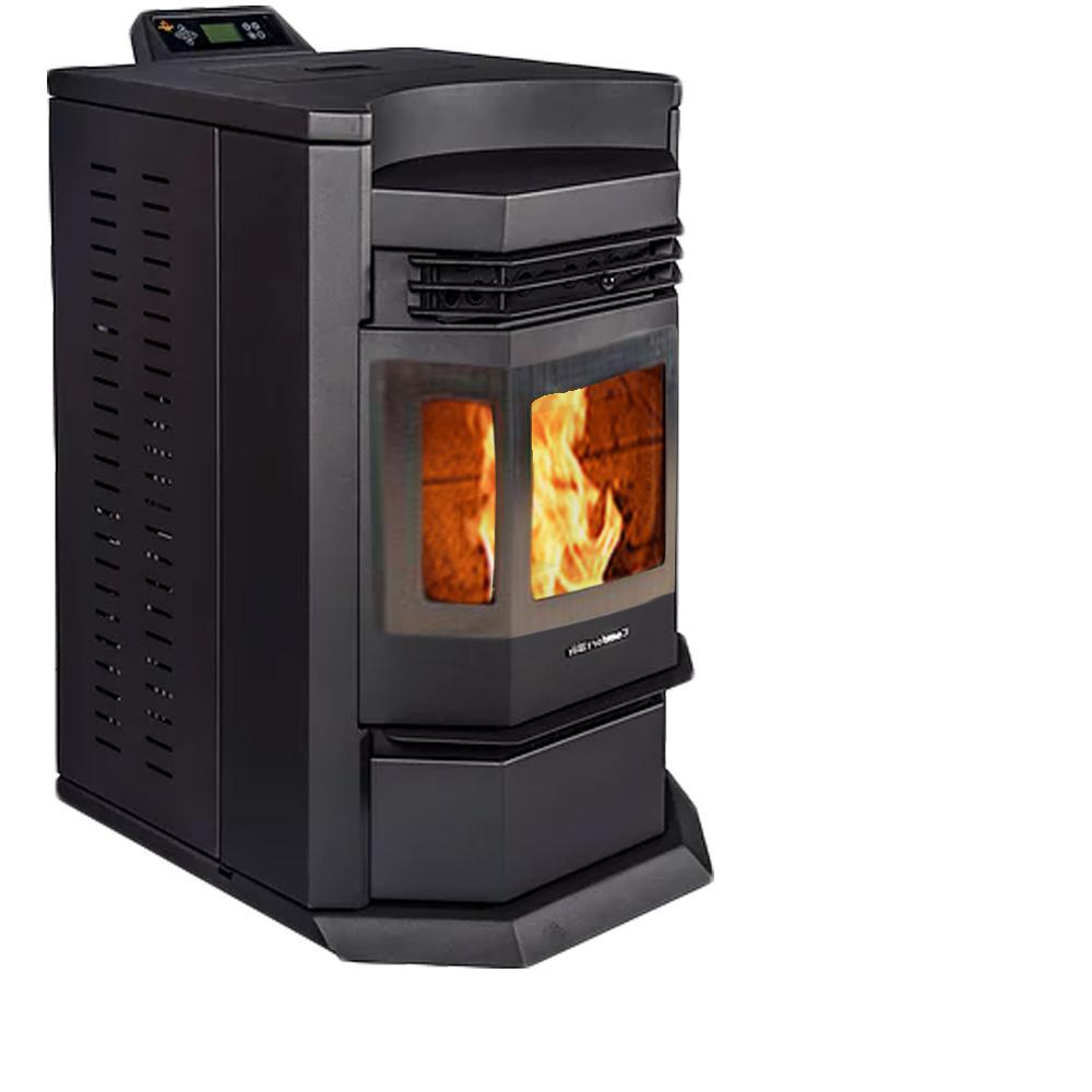 HP22N-SS 2,800 sq. ft. EPA Certified Pellet Stove with Auto Ignition 80 lb Hopper Capacity Black New