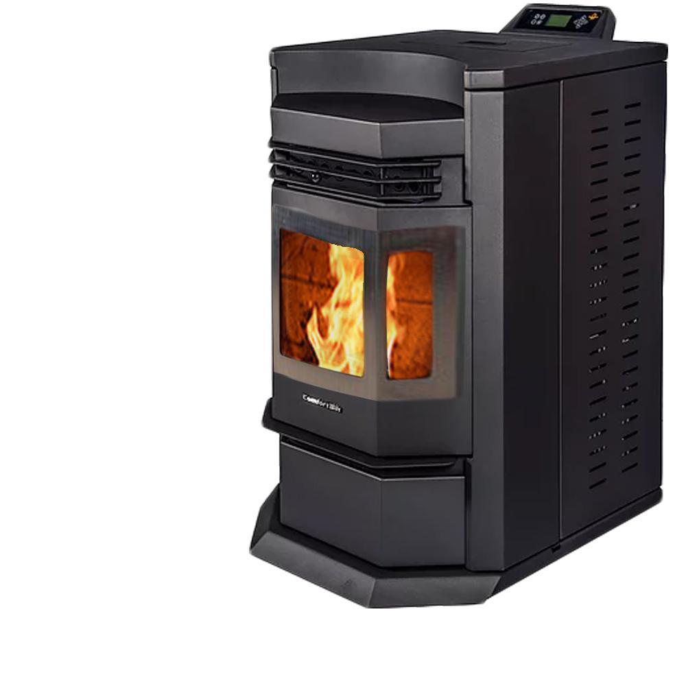 HP22N-SS 2,800 sq. ft. EPA Certified Pellet Stove with Auto Ignition 80 lb Hopper Capacity Black New
