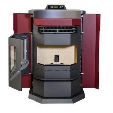 HP22-N 2,800 sq. ft. EPA Certified Pellet Stove with Auto Ignition 80 lb Hopper Capacity Burgundy New