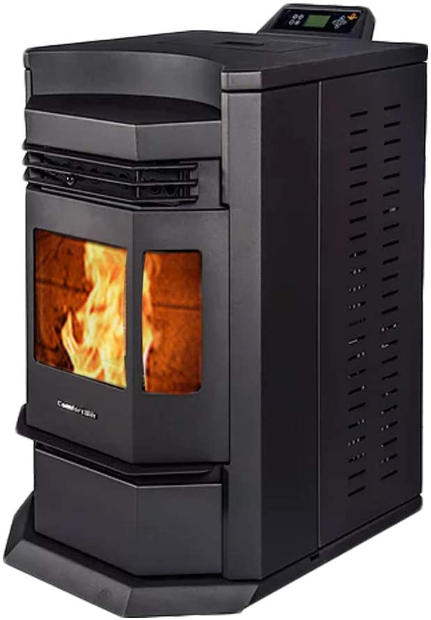 HP22-N 2,800 sq. ft. EPA Certified Pellet Stove with Auto Ignition 80 lb Hopper Capacity Black New
