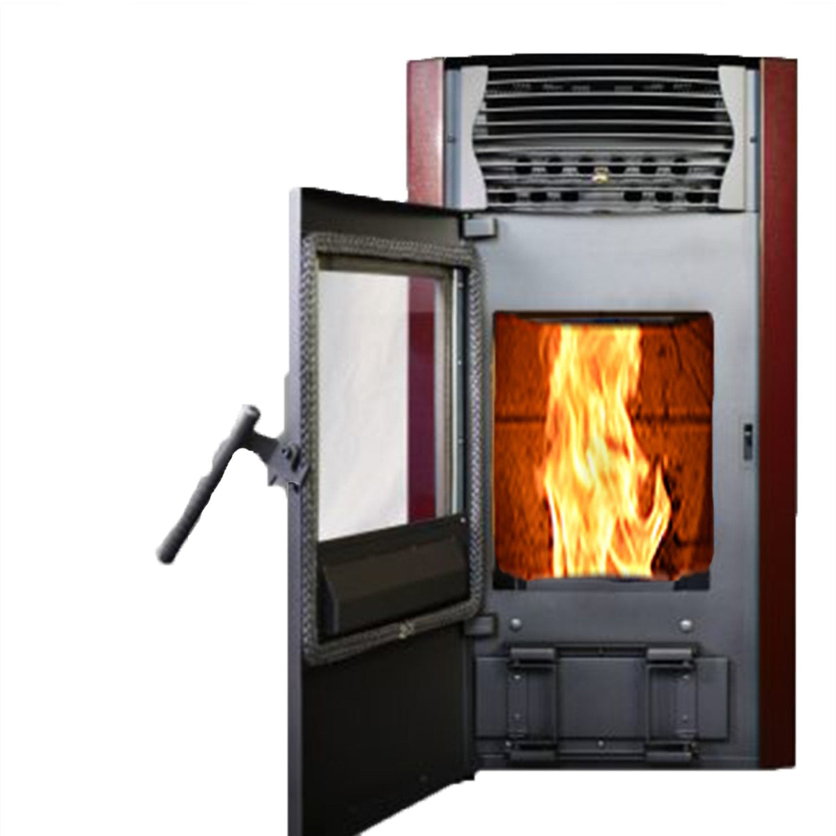 HP50 2,200 sq. ft. Pellet Stove Auto Ignition 47 lb Hopper Burgundy New