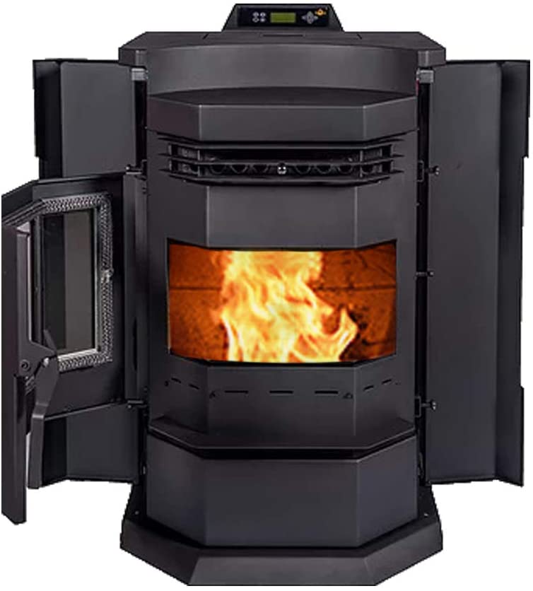 HP22-N 2,800 sq. ft. EPA Certified Pellet Stove with Auto Ignition 80 lb Hopper Capacity Black New
