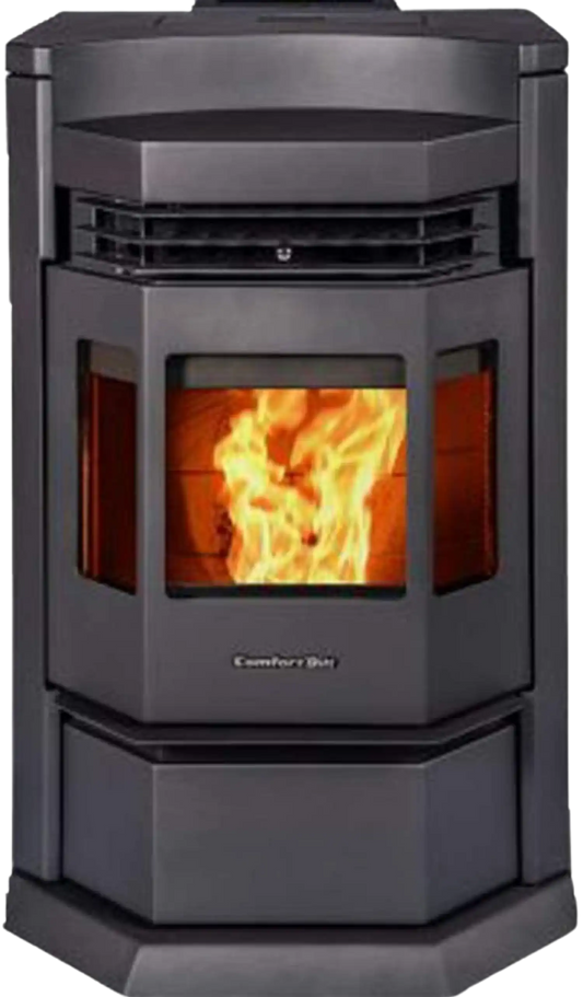 HP22-N 2,800 sq. ft. EPA Certified Pellet Stove with Auto Ignition 80 lb Hopper Capacity Black New