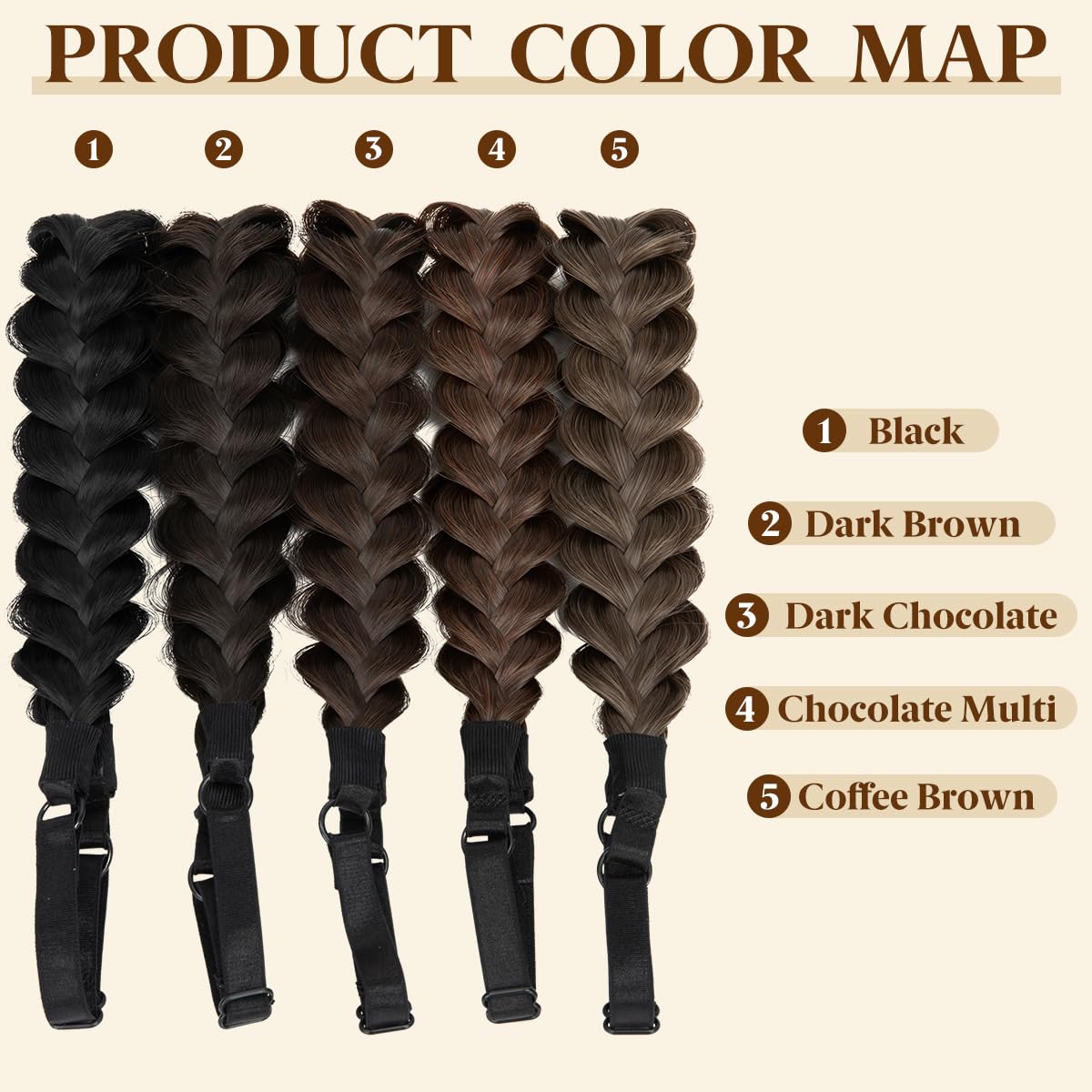 2-Pack Handmade Braided Headbands for Women – Elastic & Hard Band