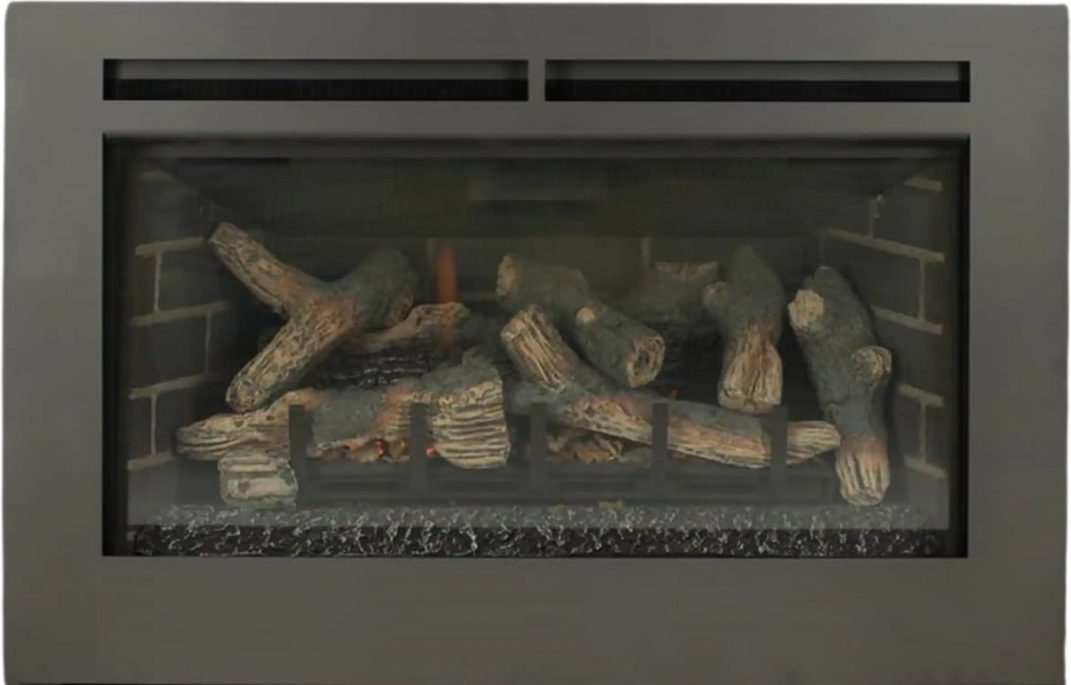 AG28i 32" Fireplace Insert 19,500 BTU with 130 CFM Blower 1,200 sq. ft. Black Finish New