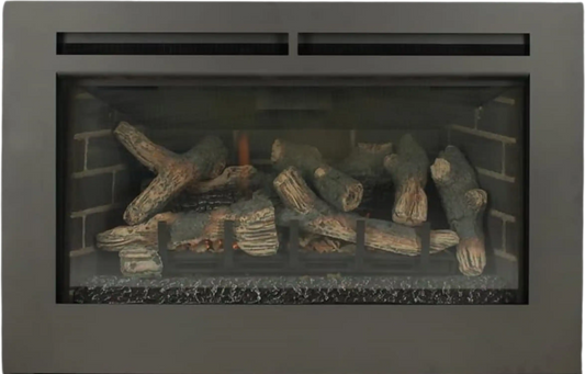 AG28i 32" Fireplace Insert 19,500 BTU with 130 CFM Blower 1,200 sq. ft. Black Finish New
