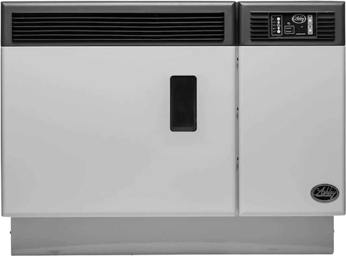 AP5000 Wall Mount Pellet Stove Direct Vent 1,000 sq. ft. 12,000 BTU 28 lb Hopper and Remote New