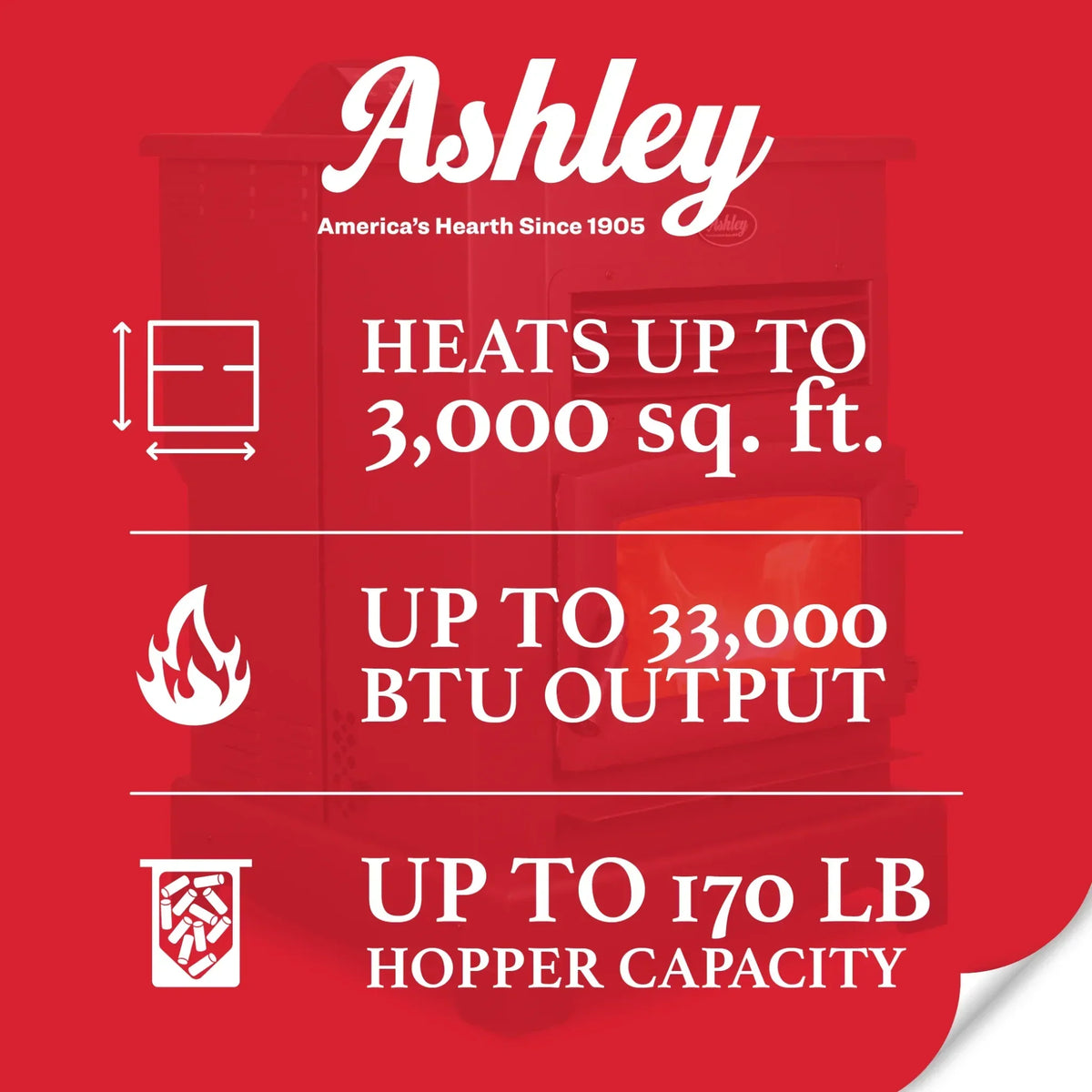 AP5622-W Pellet Stove 3,000 sq. ft. 170 lb Hopper with WiFi Connect New