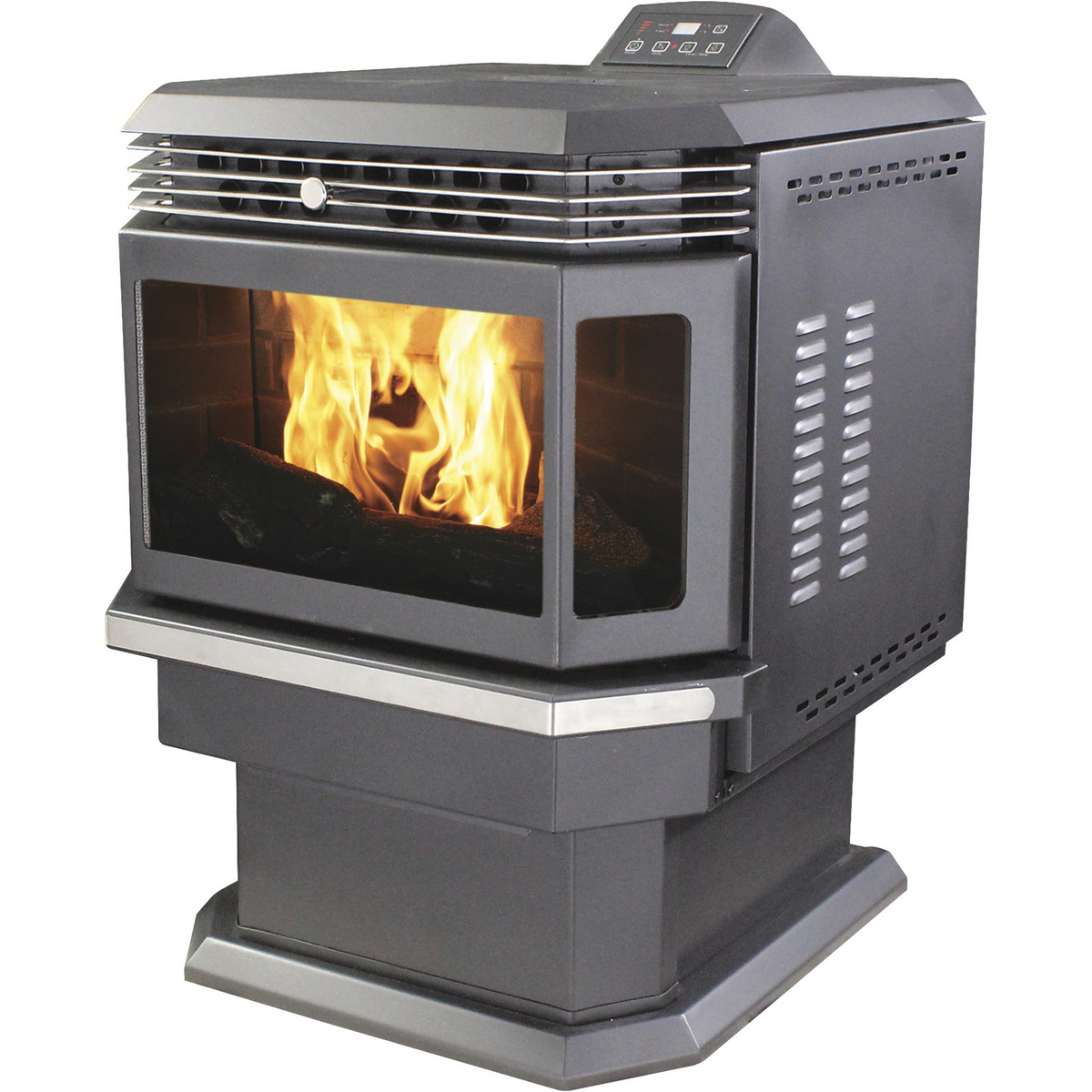 AP5660 Bay Front Pellet Stove 2,200 sq. ft. 45 lb Hopper 48,000 BTU Black New