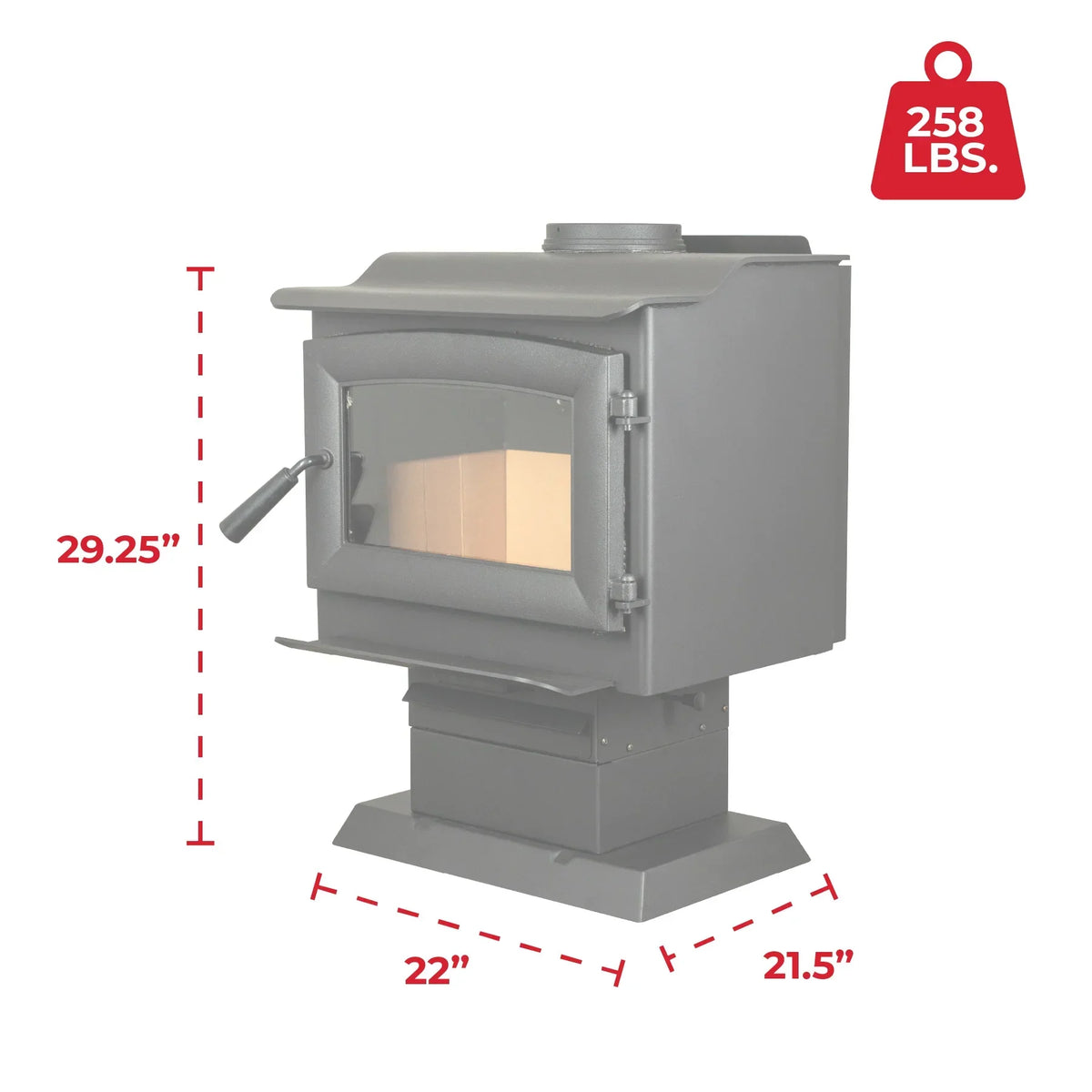 AW1120E-P EPA Certified 1,200 sq. ft. Wood Stove New