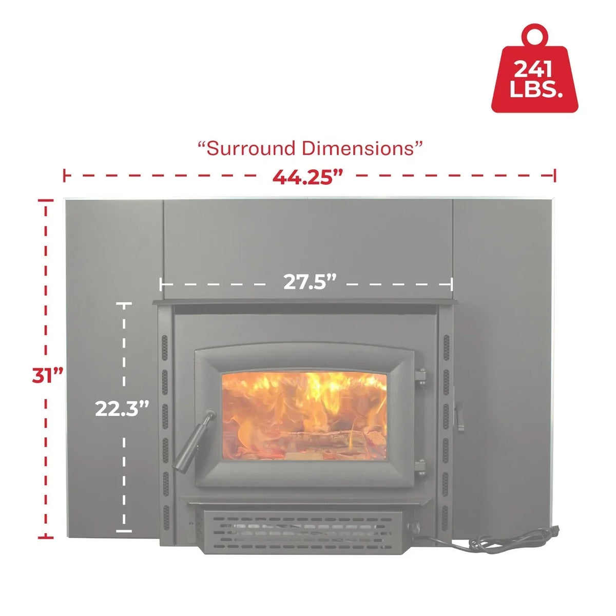 AW1820E EPA Certified 1,200 sq. ft. Wood Stove Insert with Blower New