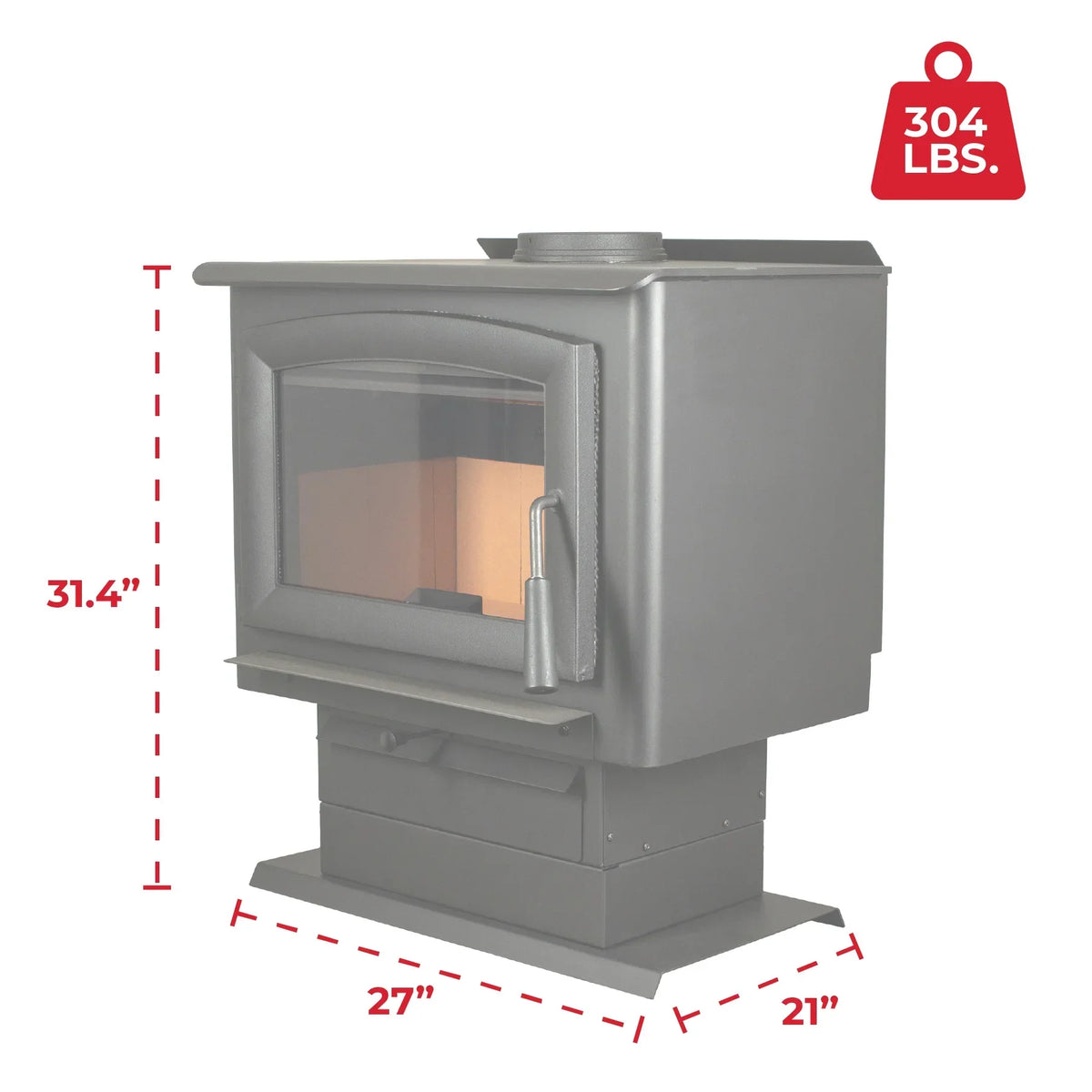 AW2020E-P EPA Certified 2,000 sq. ft. Wood Stove New
