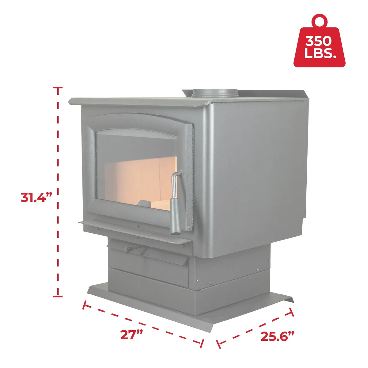 AW2520E-P EPA Certified 2,500 sq. ft. Wood Stove New