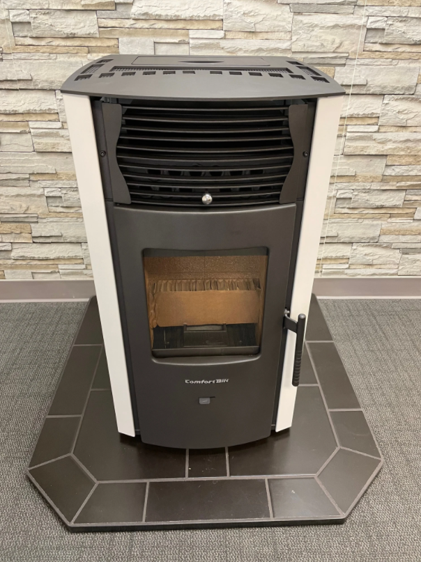 HP50 2,200 sq. ft. EPA Certified Pellet Stove with Auto Ignition and 47 lb Hopper Arctic White New