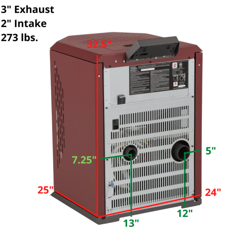 HP22 2,800 sq. ft. EPA Certified Pellet Stove with Auto Ignition 55 lb Hopper Brown New
