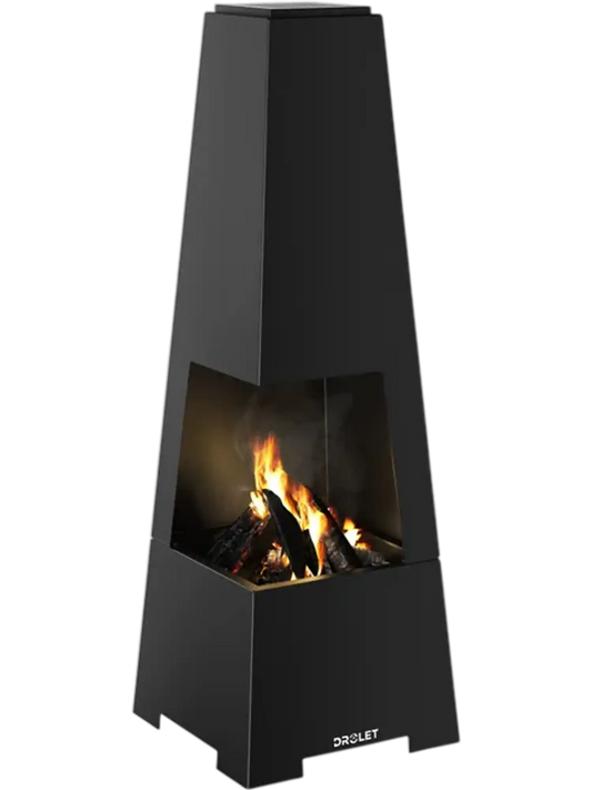 Bora Outdoor Wood Burning Fireplace 24" Logs Stainless Steel DE00401 New