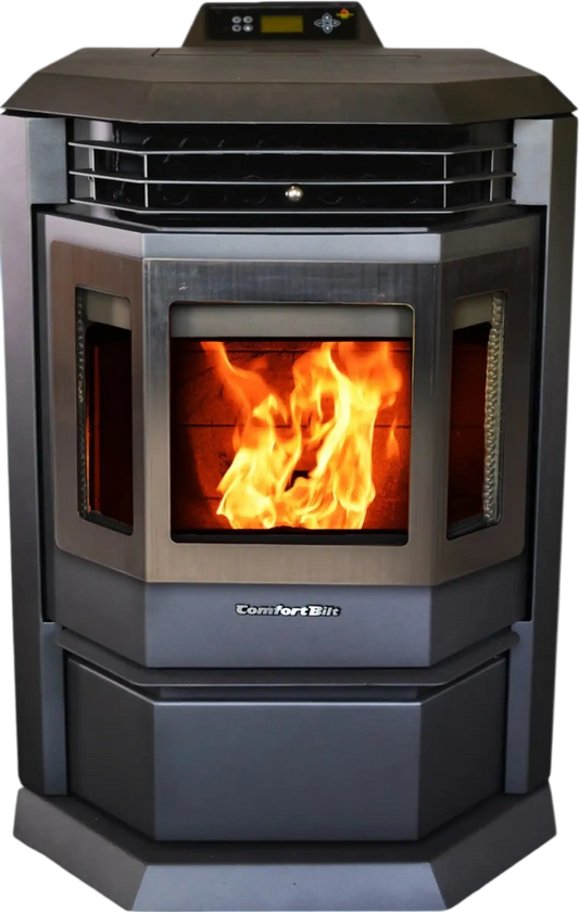HP22-SS 2,800 sq. ft. EPA Certified Auto Ignition Pellet Stove 55lb Hopper Black New