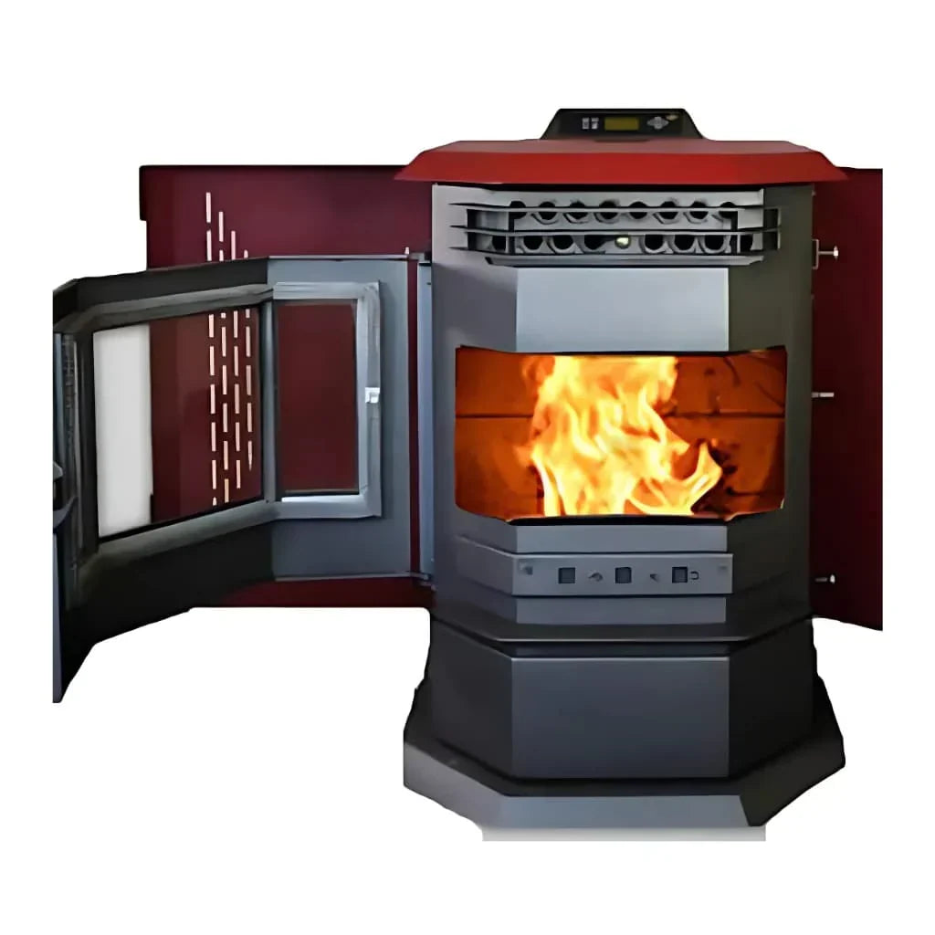 HP22-SS 2,800 sq. ft. EPA Certified Auto Ignition Pellet Stove 55lb Hopper Burgundy New