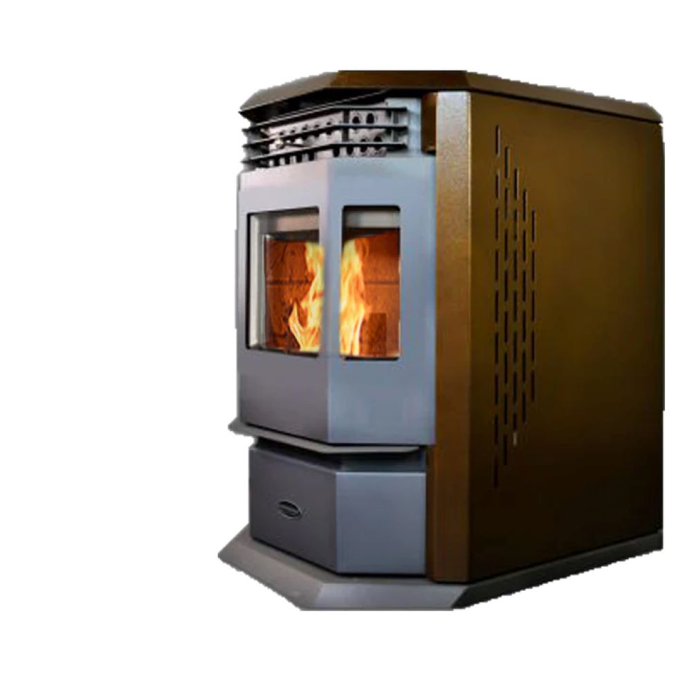 HP22 2,800 sq. ft. EPA Certified Pellet Stove with Auto Ignition 55 lb Hopper Brown New