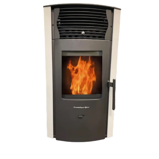 HP50 2,200 sq. ft. EPA Certified Pellet Stove with Auto Ignition and 47 lb Hopper Arctic White New