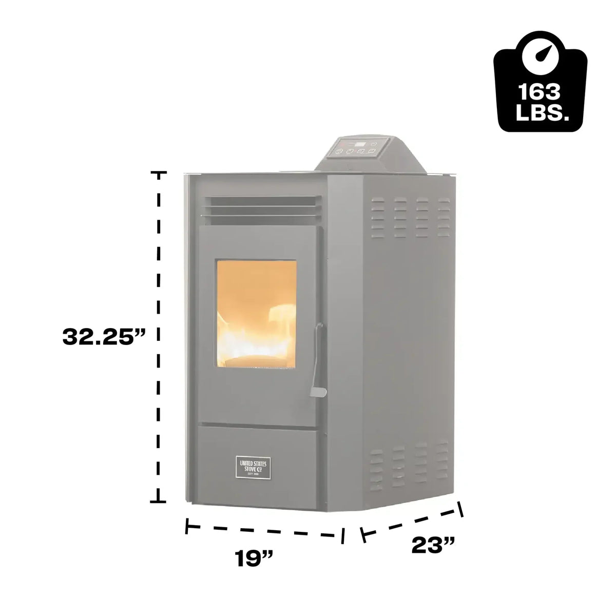 US5513-W Pellet Stove 1,800 sq. ft. 40 lb Hopper with WiFi Connect New