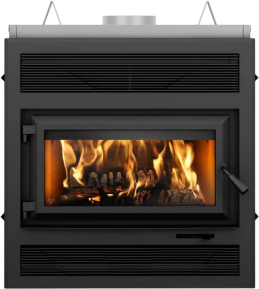 HE250R Wood Burning Fireplace with Blower 176 CFM 80,000 BTU 2,200 Sq. Ft New