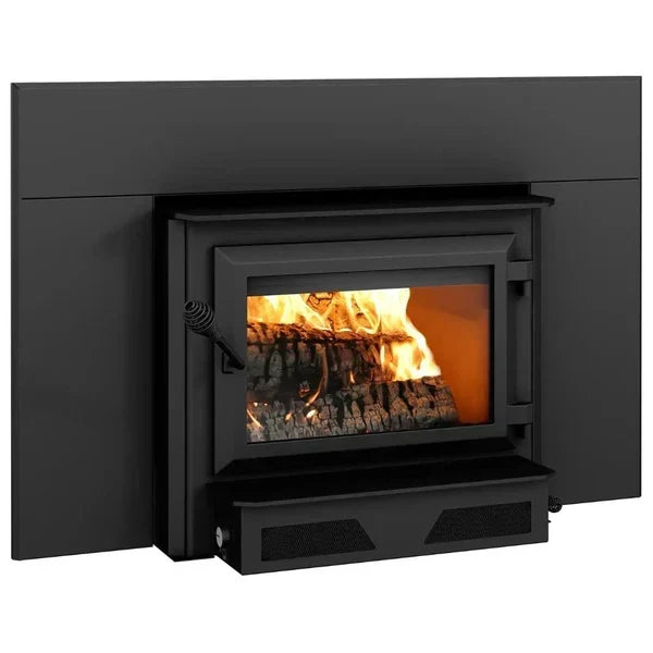 HEI240 Fireplace Insert Wood Burning with Blower 144 CFM 75,000 BTU 2,100 Sq. Ft New