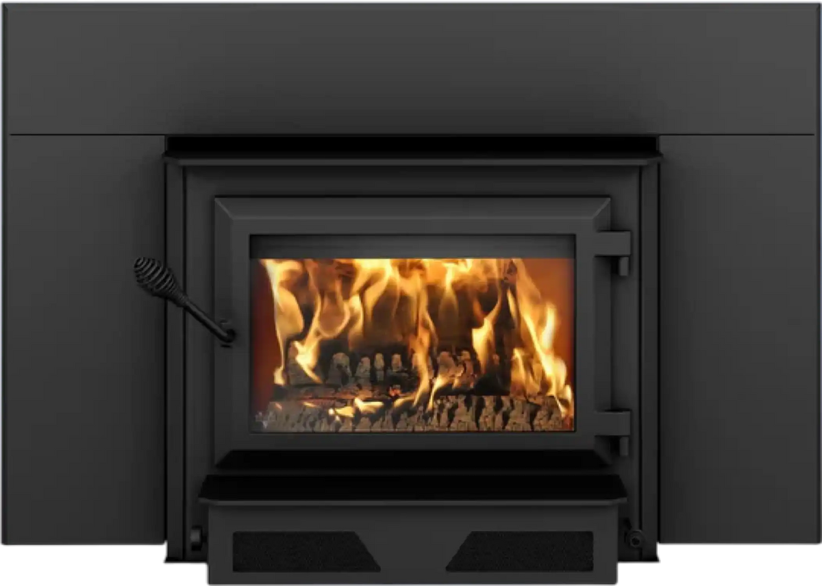 HEI240 Fireplace Insert Wood Burning with Blower 144 CFM 75,000 BTU 2,100 Sq. Ft New