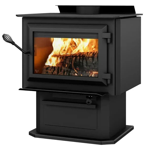 HES240 Wood Stove Single Door 2.4 Cubic Foot 75,000 BTU 2,100 Sq. Ft New