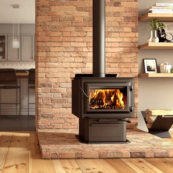 HES240 Wood Stove Single Door 2.4 Cubic Foot 75,000 BTU 2,100 Sq. Ft New