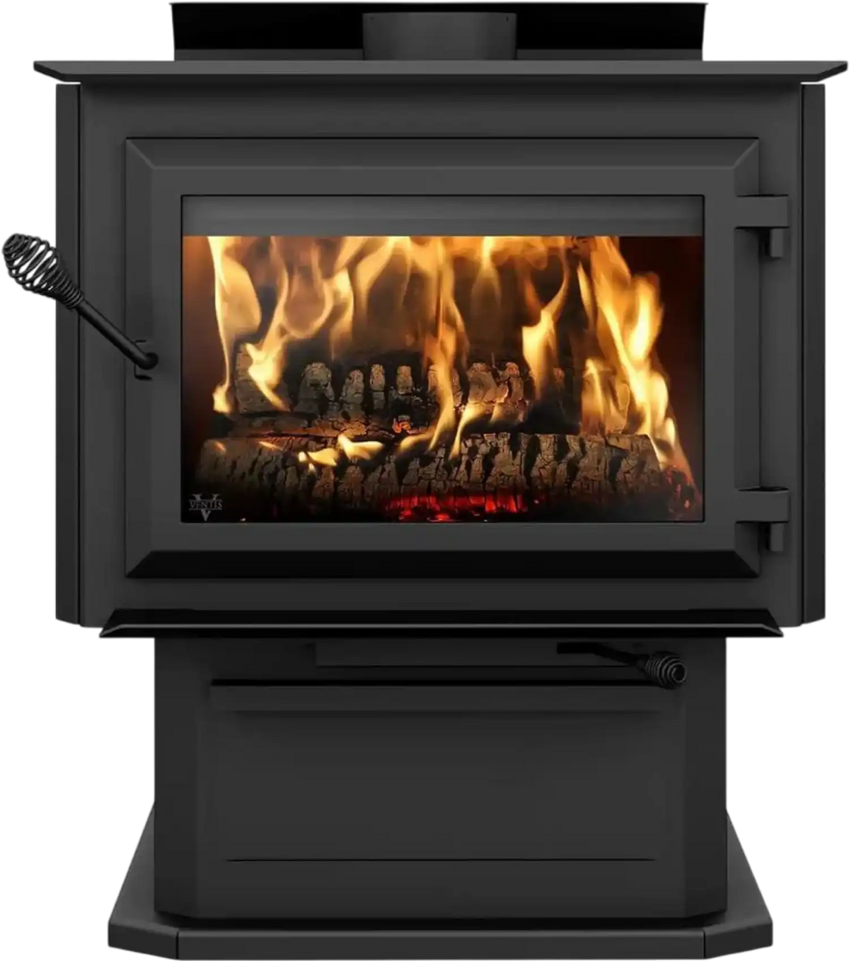 HES350 Wood Stove on Pedestal 3.5 Cubic Foot 110,000 BTU 2,700 Sq. Ft New