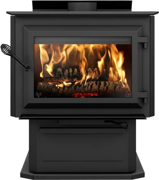 HES350 Wood Stove on Pedestal 3.5 Cubic Foot 110,000 BTU 2,700 Sq. Ft New