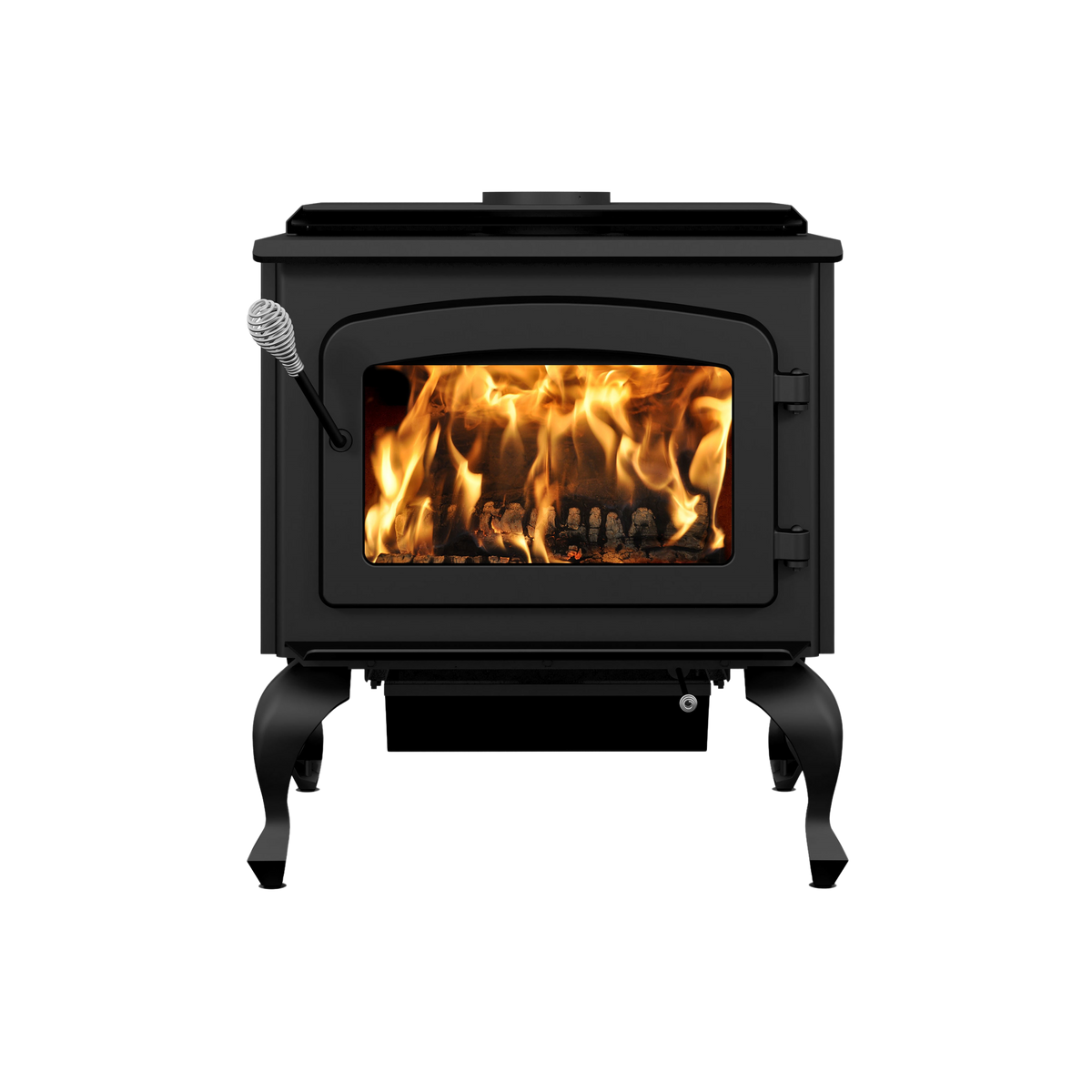 Escape 1800 EPA Certified 2,100 Sq. Ft. Wood Stove On Legs With Black Door New