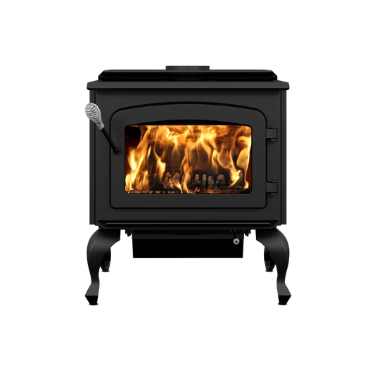 Escape 1800 EPA Certified 2,100 Sq. Ft. Wood Stove On Legs With Black Door New
