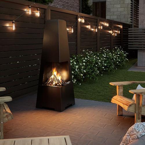 Bora Outdoor Wood Burning Fireplace 24" Logs Stainless Steel DE00401 New