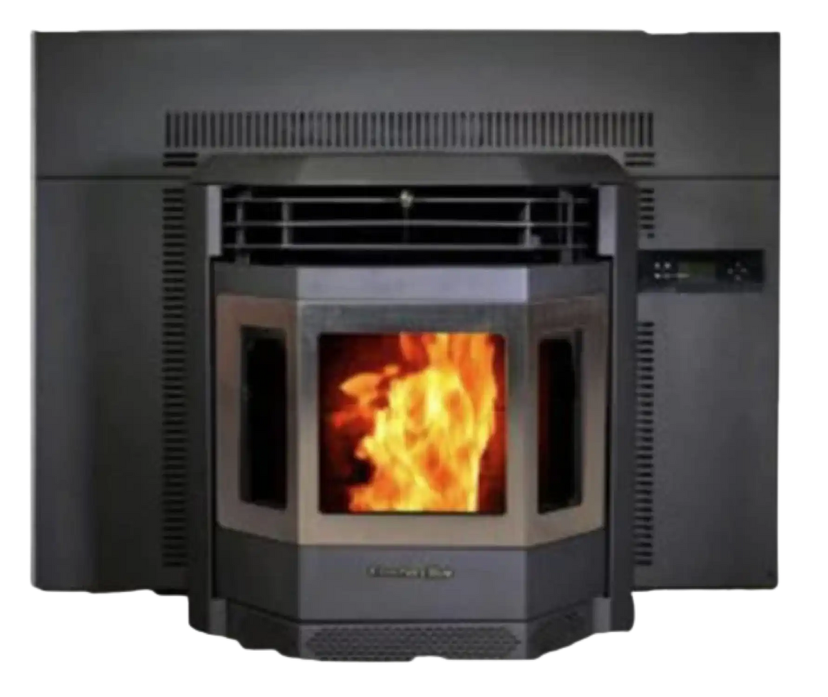 HP22I-SS 2,800 sq. ft. Pellet Stove Fireplace Insert 47 lb Hopper Capacity Black New