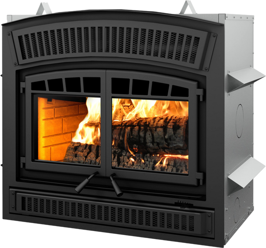 HE350 Zero Clearance Fireplace Insert Wood Burning 95,000 BTU 2,800 Sq. Ft New