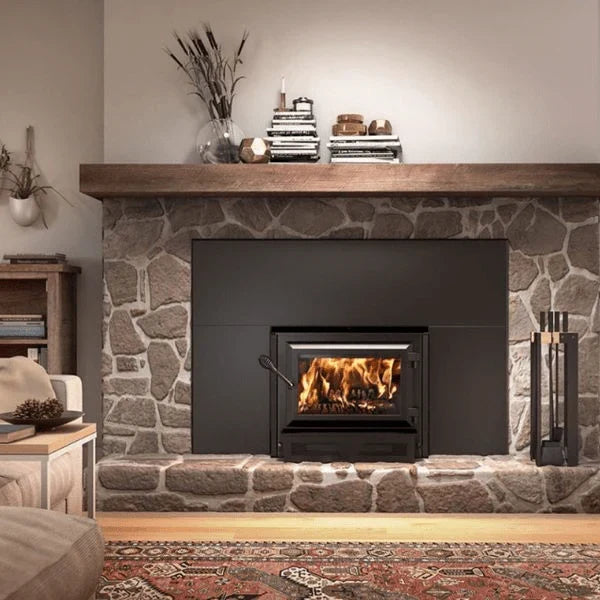 HEI170 Fireplace Insert Wood Burning with Blower 144 CFM 65,000 BTU 1,800 Sq. Ft New