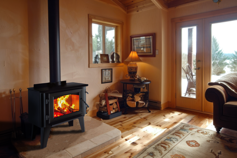 WP-100 Wood Stove 1.48 Cu. Ft. Firebox 44,400 BTU 2,100 Sq. Ft. New